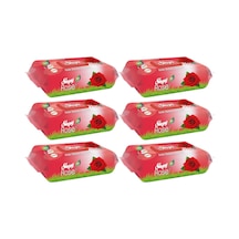 Sleepy Islak Havlu Mendil 90 Yaprak Gül 6 Lı Set Plastik Kapaklı