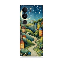 Vivo V295g Uyumlu Yıldızlı Tepede Masal Desenli Silikon Kılıf Çok Renkli