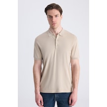 D's Damat Ds Damat Slim Fit Bej Düz Örgü Yazlık Rayon Triko T-shirt 4hf069421001m Bej