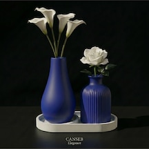 3lü Premium Avangard - Vazo Set - Özel İşçilik - Lüks Tasarım 91175049