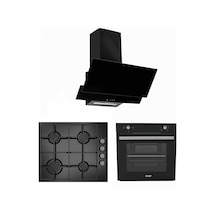 Exep Basic Eğik EF-200 - EO-330 - ED-401 Siyah Ankastre Set