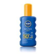 Sun Spf50 Yüksek Güneş Koruyucu Ve Nemlendirici Vücut Spreyi 200ml, Uva Uvb Koruması, Suya Dayanıklı + Nıvea Soft