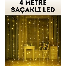 Hubrendy Tekno 4 Metre Şelale Perde Led Işık Dış Mekan İç Mekan Uyumlu