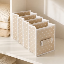 Living 4 Katlı Dolap İçi Organizer - Bej - 24x29x64 Cm Çok Renkli