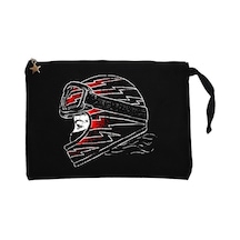 Motocycle Thunder Girl Siyah Clutch Astarlı Cüzdan / El Çantası Siyah