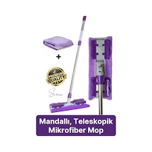 Tak Kullan Çıkart Teleskopik Saplı Yedek Bezli Mandallı Mop