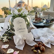 Pleksi Üstü Uv Baskılı Süslü Nikah Nişan Hediyelik Magnet 20 Adet