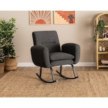 Pafu Kono Tv / Dinlenme / Baba / Emzirme Koltuğu Sallanan Sandalye - Keten Koyu Gri