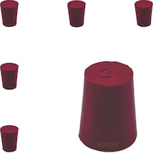 Borox Kauçuk Tıpa No.2 13 x 16.5 x 20 MM NS14/23 5 Adet