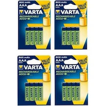 Varta 800 Mah Aaa Şarjlı Kalem Pil 16 Adet