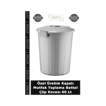 Özel Üretim Kapalı Mutfak Toplama Battal Çöp Kovası 60 Lt
