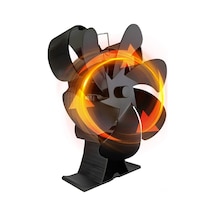 Sessiz Çalışan 6 Kanatlı Odun Sobası Fanı - Verimli Isı Dağıtımı