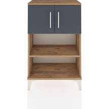 Arges Komodin 2 Raflı 2 Kapaklı 60x30x96 Çam-antrasit Çam