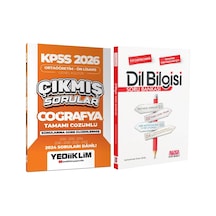 Yediiklim 2026 Kpss Ortaöğretim Önlisans Coğrafya Konularına Göre Çıkmış Sorular Ve Akm Dil Bilgisi Soru Bankası Seti 2 Kitap