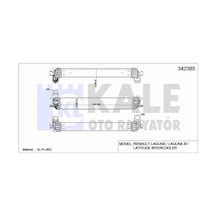 Kale 342385 Laguna 3-ııı Latitude 1.5dci 2.0dci Turbo Radyatörü
