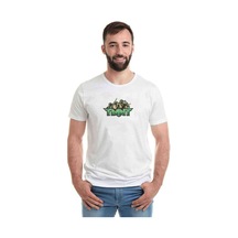 Teenage Mutant Ninja Turtles Logo Baskılı Beyaz Erkek Tshirt