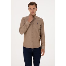 U.s. Polo Assn. Erkek Haki Gömlek Basic 50307693-vr027 Haki