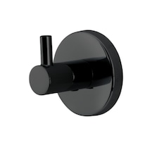 Çelik Banyo Paslanmaz Pirinç Flora Tekli Askılık Mat Siyah