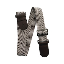 Raymond Joes Rj100p-cha Gitar Askısı Dayanıklı Pamuklu Deri Başlıklı Charcoal Chevron