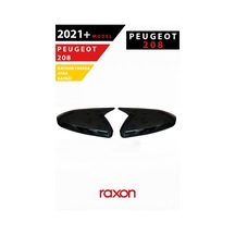 Peugeot 208 2021+ Batman & Yarasa Ayna Kapağı Parlak Piano Black Sport