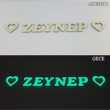 Fosforlu 6 Harf + 2 Yıldız Veya Kalp