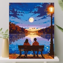 Sayılarla Boyama Tuval Seti - 40x50 Cm, Fırça Ve Boya Dahil