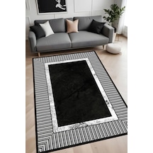 Eliana Home Dijital Baskı Yıkanabilir Kaymaz Taban Salon Halısı Ve Yolluk Rvg0905-fnl120 Siyah