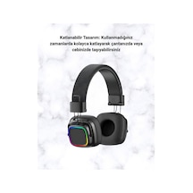 Renkli Işık Efektli Bluetooth 5.3 Müzik Kulaklığı Renk