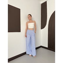 Verymoda Kabartma Motifli Pantolon F2156 Mavi