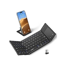 Samsers Dokunmatik Yüzeyli Katlanabilir Bluetooth Klavye Black