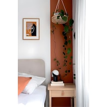 Kendiliğinden Yapışkanlı Kumaş Kanvas Dokulu Duvar Kağıdı Boho Bohem Kahverengi Salon Yatak Odası Renkli