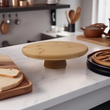 Deconox Ayaklı Yüksek Bambu Sunum Tabağı Yükseltici Ayaklı Bambu Sunum Tepsisi Doğal, Şık Ve Dayanıklı 20cm 20cm 6cm Sku: Smg8690010589996 Açık Gri