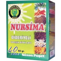 Nursima Biberiyeli Karışık Bitki Süzen Poşet Çay 40 x 1.5 G