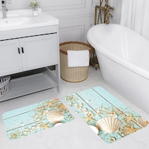 Rovigo Home Baskılı Kaymaz Taban 2'Li Banyo Paspas Takım Rvg5013-100x60-60x50 Çok Renkli