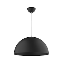 Retro Siyah Içi Sıyah Metal Sarkıt Avize 40 Cm En