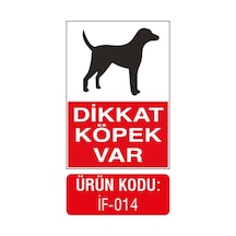 Dikkat Köpek Var Uyarı Levhası Etiket Baskı