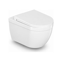 Dura Bagno Sirius Asma Klozet Rimless 54 Cm, Duroplast Kapak, Beyaz, Set 2 Parça Dbo.36.01.03.05