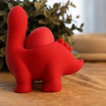 Bezos 3d Baskı Dinozor Yumurtalık - Sevimli Eggosaurus Yumurta Tutucu-kırmızı Mmbz