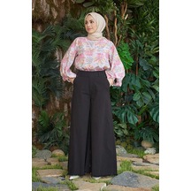 Neways 1153-püsküllü Pantolon Etek Siyah Çok Renkli