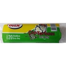 Ögem Orta Boy Çöp Torbası 50 Adet Mavi 55 x 60 CM