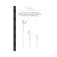 Özel Üretim Akıllı Alet Günlük Seyahat Kablolu Kulaklık Lightning Sound Power Tr90 Beyaz