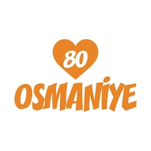 Kalpli 80 Osmaniye Araba Sticker 17x17 Cm Turuncu