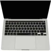 Arapça Klavye Macbook Pro Kılıf M1-m2, 13inç Touchbarlı A2338 A2289 A2251 A2141 Uk Enter İle Uyumlu Siyah