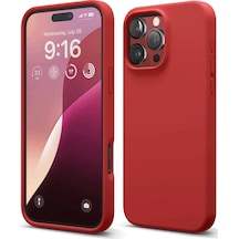 Apple iPhone Uyumlu 16 Pro Kılıf First Silikon - Kırmızı Bzsxx00 1