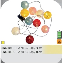 Elektrikhouse Led Peri Işığı 10 Top 4cm - 8cm Çok Renkli