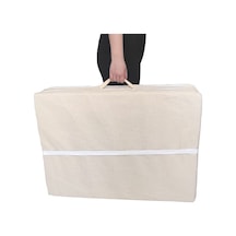 Katlanır Yatak Yer Yatağı Sünger Yatak Taşınabilen Tek Kişilik 80x180 Krem-6 Cm