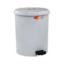Tr Sy-4219 Gri Pedallı Yuvarlak Çöp Kovası İç Kovalı 40 Litre