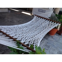 Düğümsüz Lüks Pamuk Hamak Beyaz Düğümsüz Lüks Pamuk Hamak Beyaz