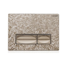 Design Metal Kumanda Paneli Suyolu Desenli Krom
