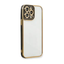 Apple İphone 13 Pro Max Kılıf Liva Lens Silikon - Siyah 0.2M-Çok Renkli